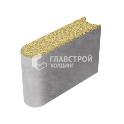 Камень бортовой БРШ 50.20.8, желтый с мраморной крошкой
