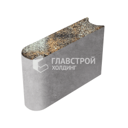 Камень бортовой БРШ 50.20.8, агат-оранжевый с гранитной крошкой